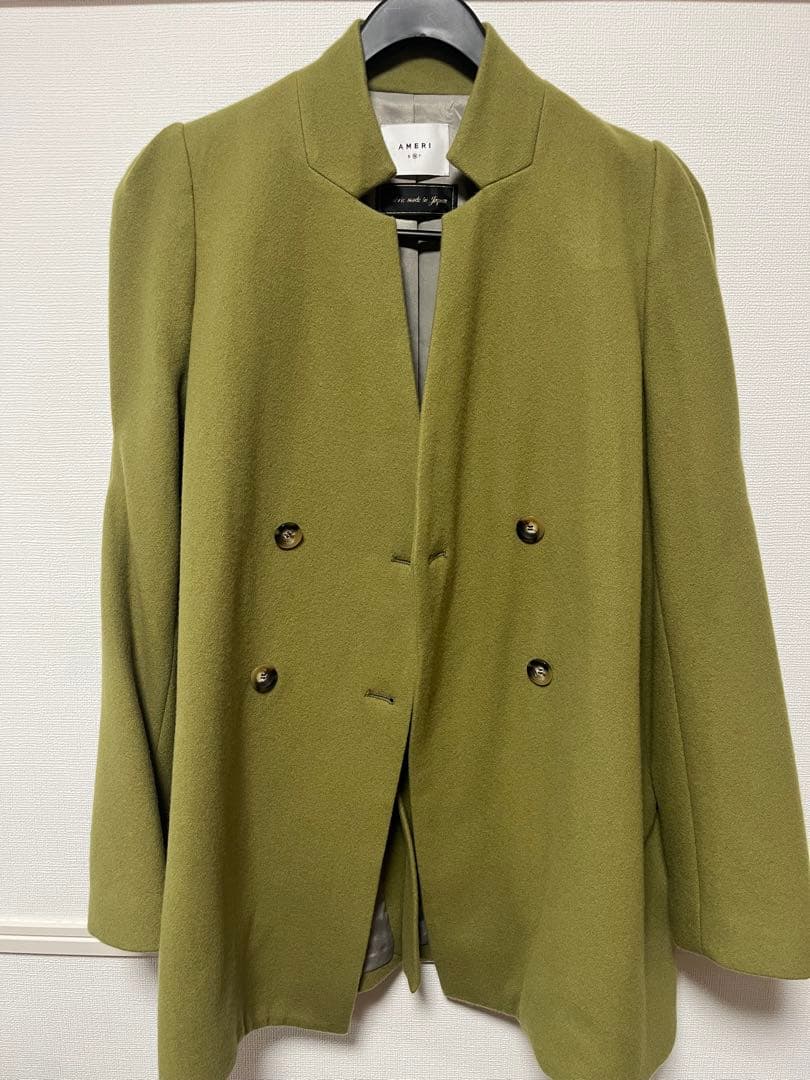 RIN✴︎Ameri ジャケットモスグリーンピスタチオコートテーラード