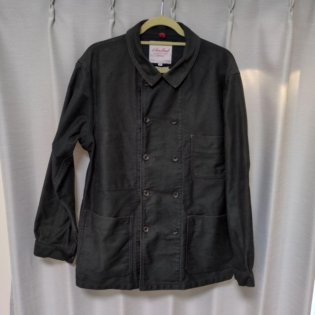 Le Sans Pareil ブラックモールスキン ダブルブレステッドジャケット