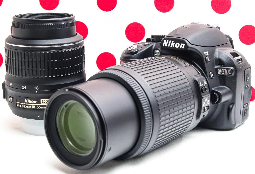 Nikon D3100❤スマホ転送OK❤一眼レフカメラ❤ダブルレンズ❤動画撮影可