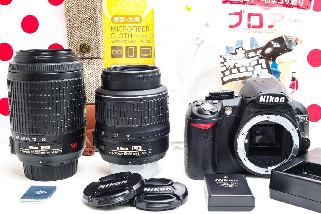 Nikon D3100❤スマホ転送OK❤一眼レフカメラ❤ダブルレンズ❤動画撮影可