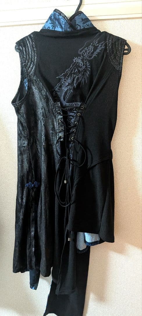 ウ*ネ様 キューティーフラッシュ チャイナチュニック 鶴と鯉 ネイビー