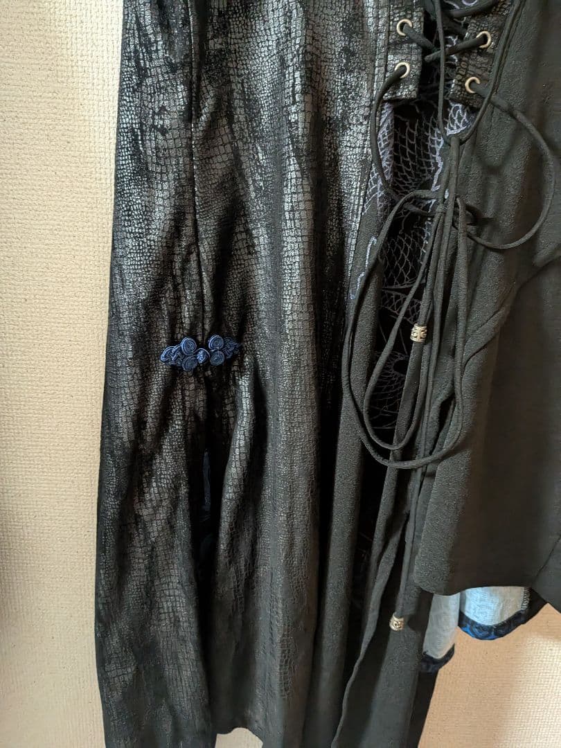 ウ*ネ様 キューティーフラッシュ チャイナチュニック 鶴と鯉 ネイビー