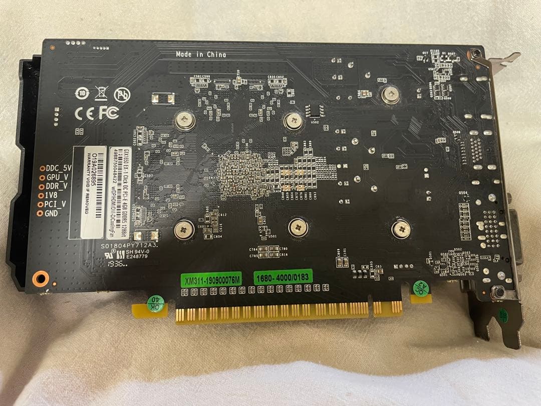 玄人志向 GF-GTX1650-E4GB/OC/DF