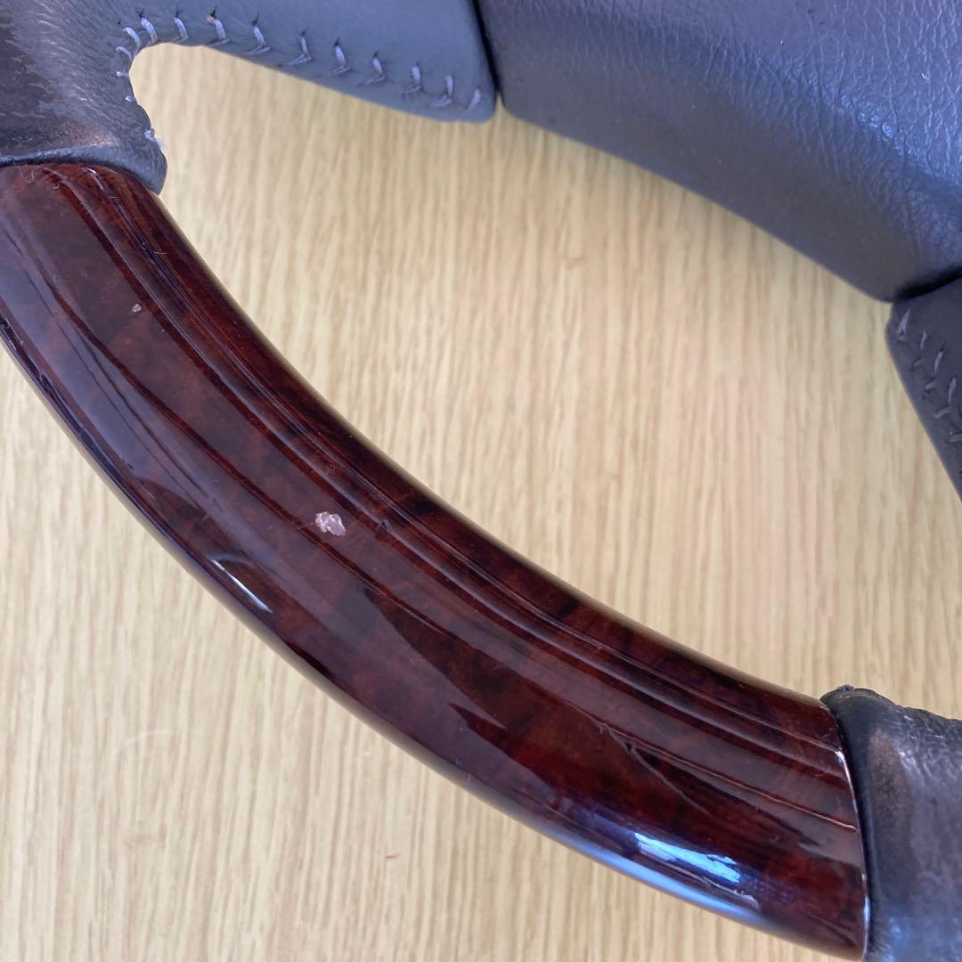 ランドクルーザー 純正 ハンドル ウッドレザー