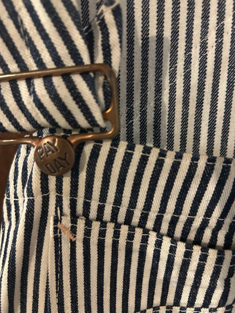 大戦モデル！！　PAYDAY ペイデイ　ヒッコリーオーバーオール　40s