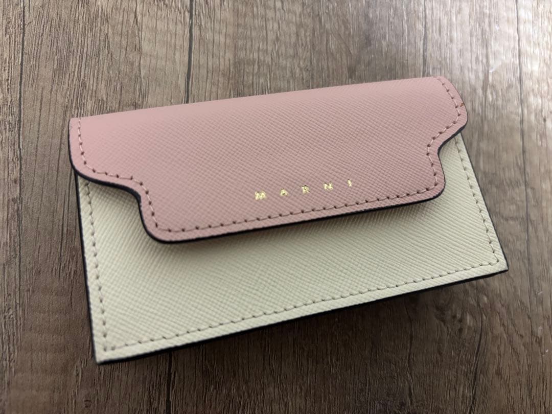 Marni ピンク ベージュ 名刺入れ