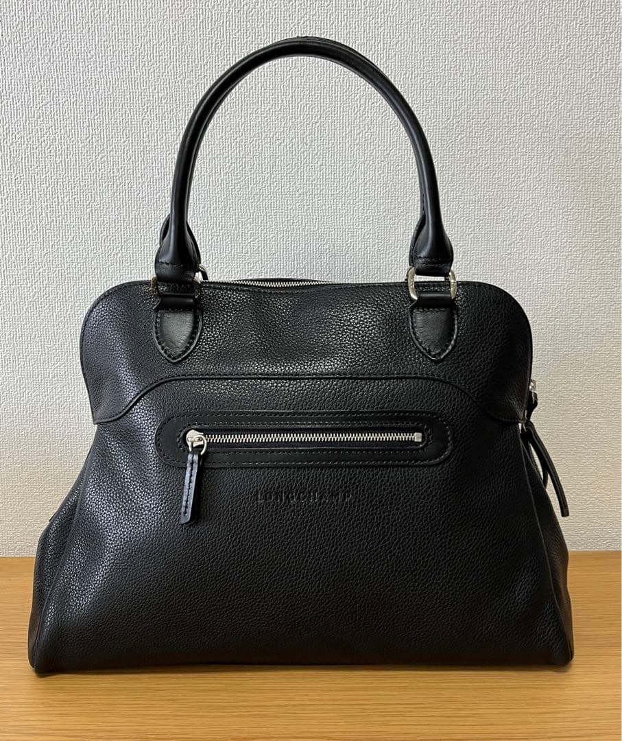 Bow LONGCHAMP ロンシャン レザーハンドバッグ