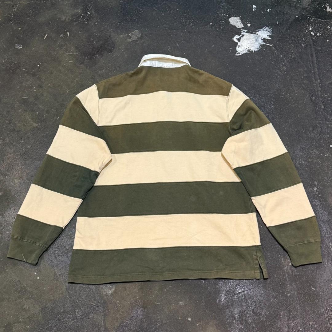 90s Polo by Ralph Lauren ボーダー柄長袖ラガーシャツ M
