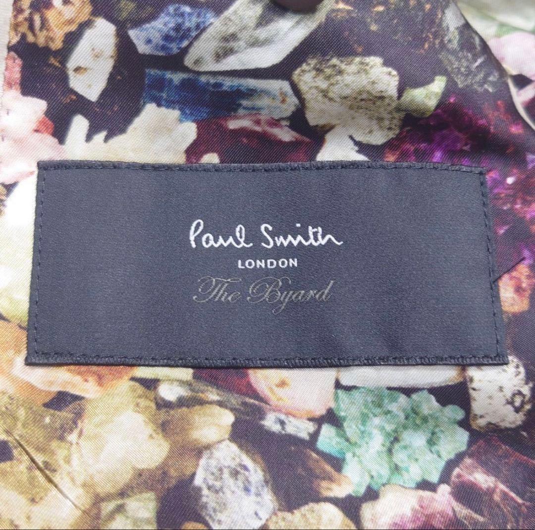 【美品/希少】ポールスミス×ロロピアーナストライプスーツ☆シルク混☆裏地花柄☆M