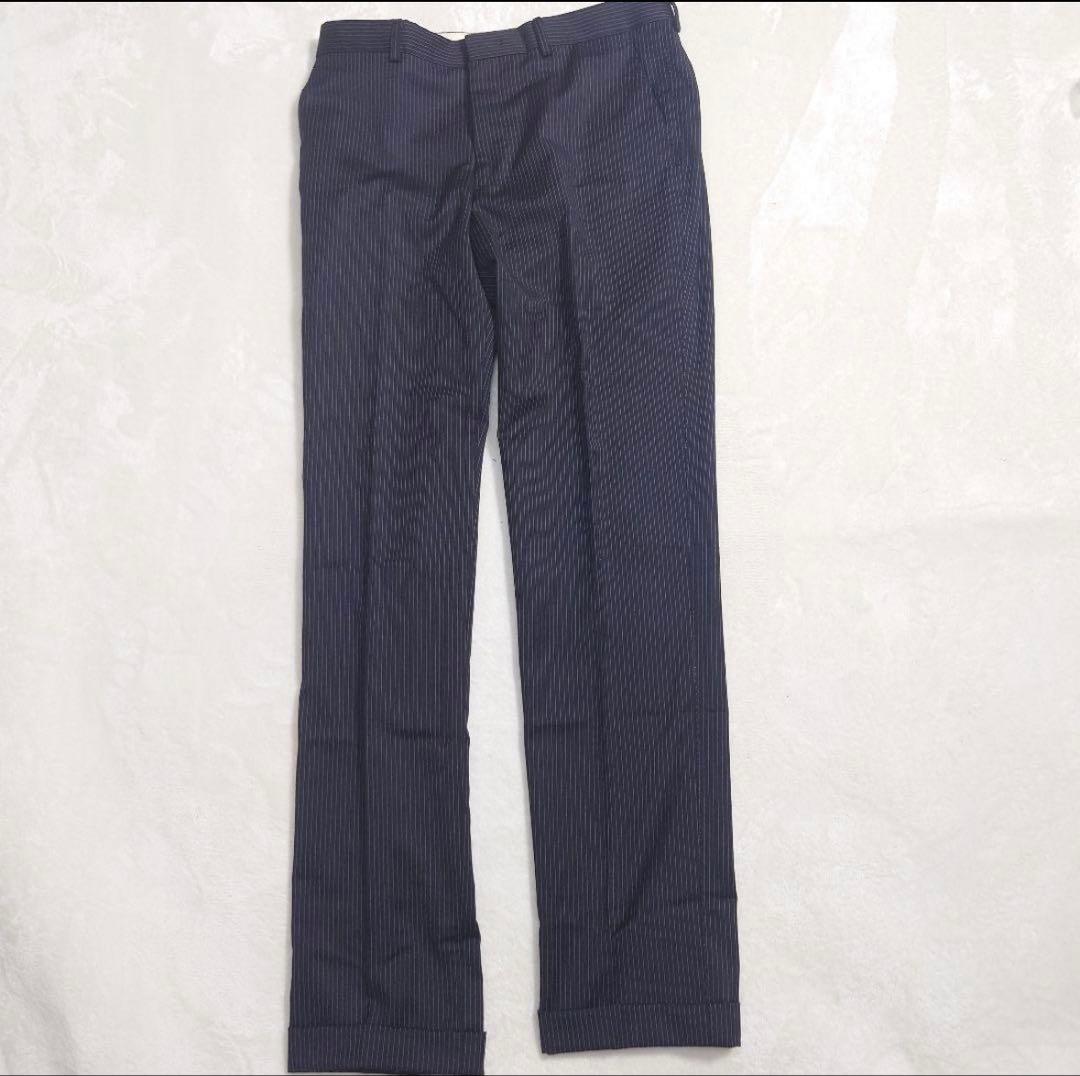 【美品/希少】ポールスミス×ロロピアーナストライプスーツ☆シルク混☆裏地花柄☆M