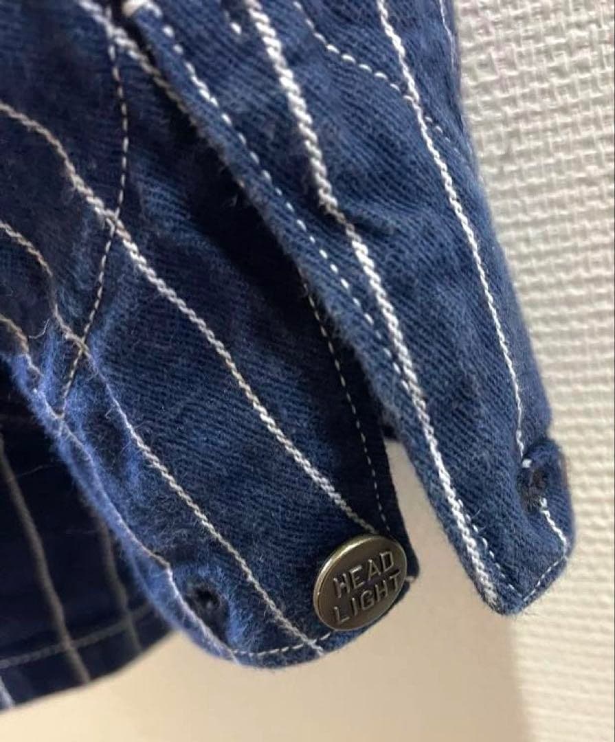 HEADLIGHT　WOVEN STRIPE DENIM WORK COAT