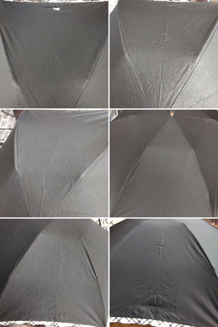 バーバリー　折り畳み日傘②　ブラック　フリル　チェック