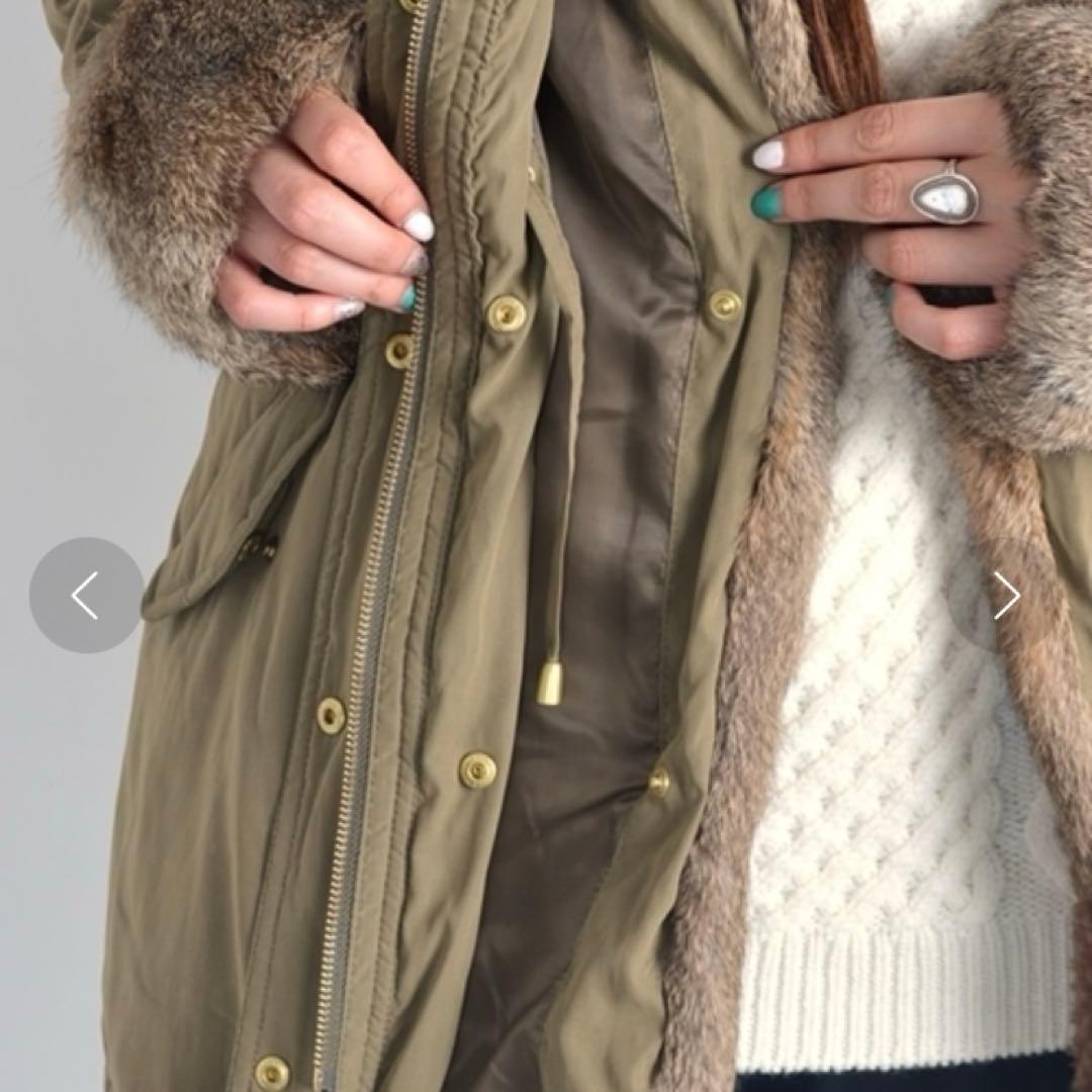 新品、未使用　SHIPS for women ラビットファー モッズコート