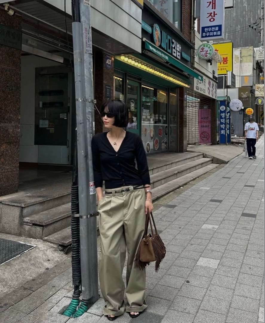 ok.soon×dickies wide chino pants