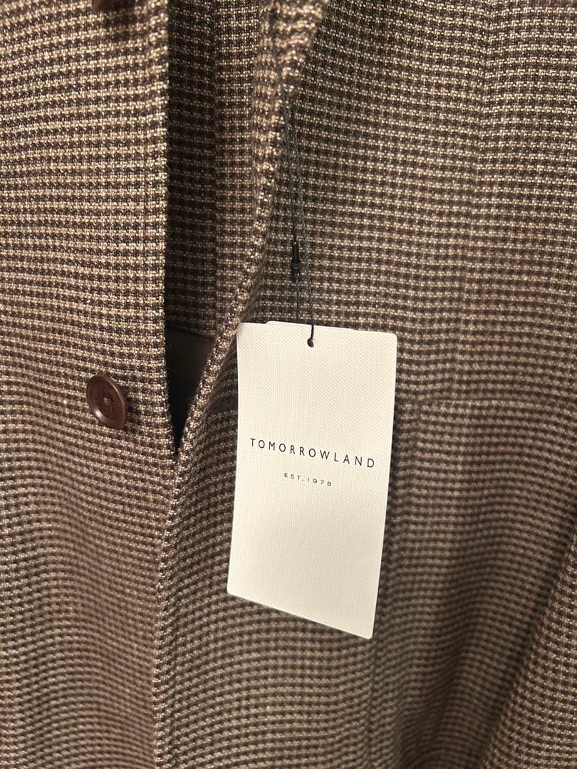 ブラウン チェック柄 テーラードジャケット