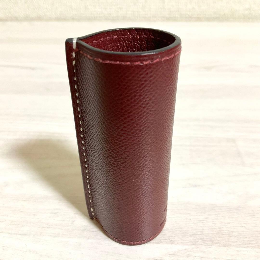 HERMES エルメス リップケース カバー 箱付き レザー ルージュH