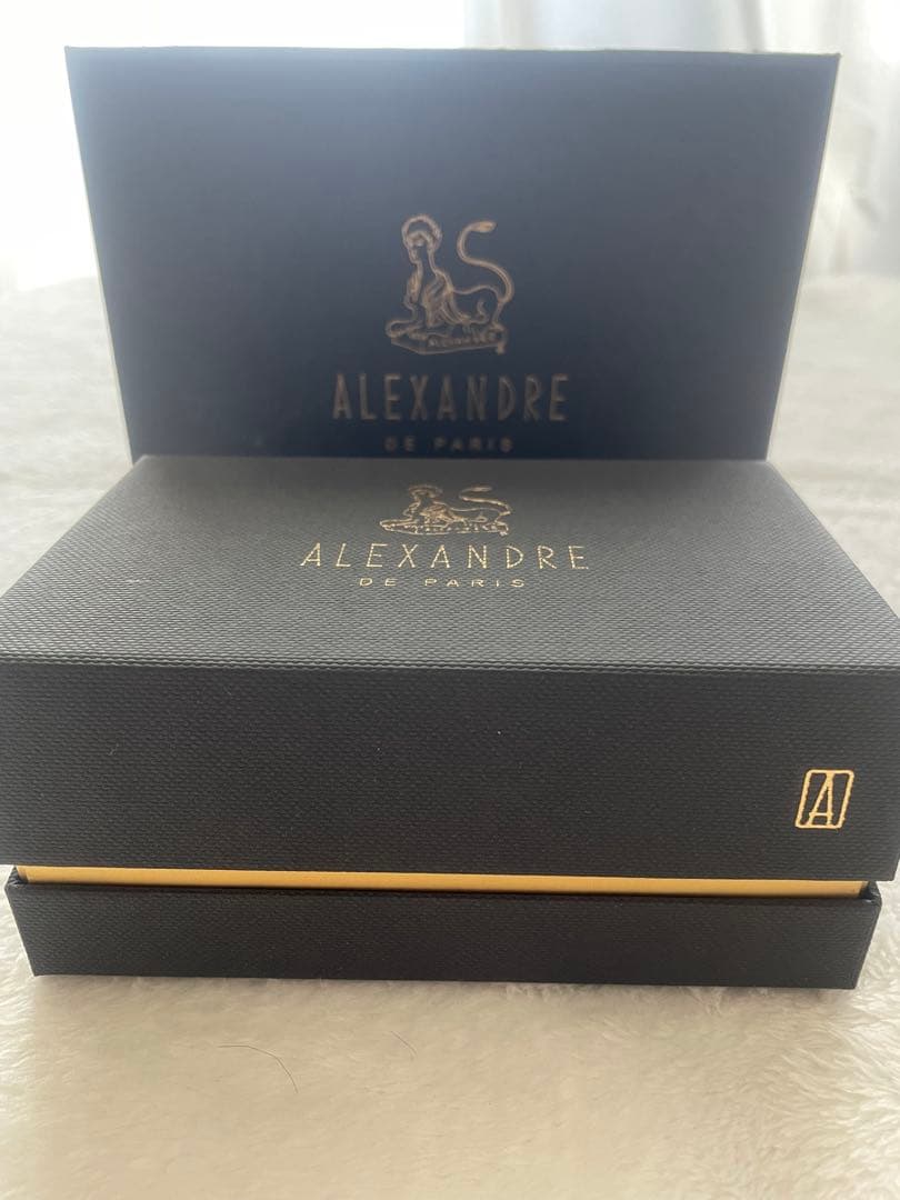 新品未使用 ALEXANDRE DE PARIS べっ甲ヘアクリップ Mサイズ