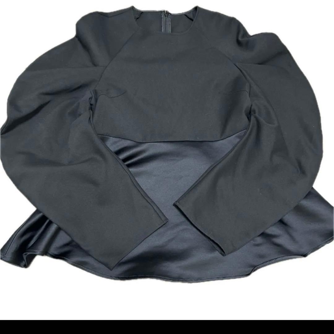 Heveへイヴ タックドレープ ペプラムブラウス