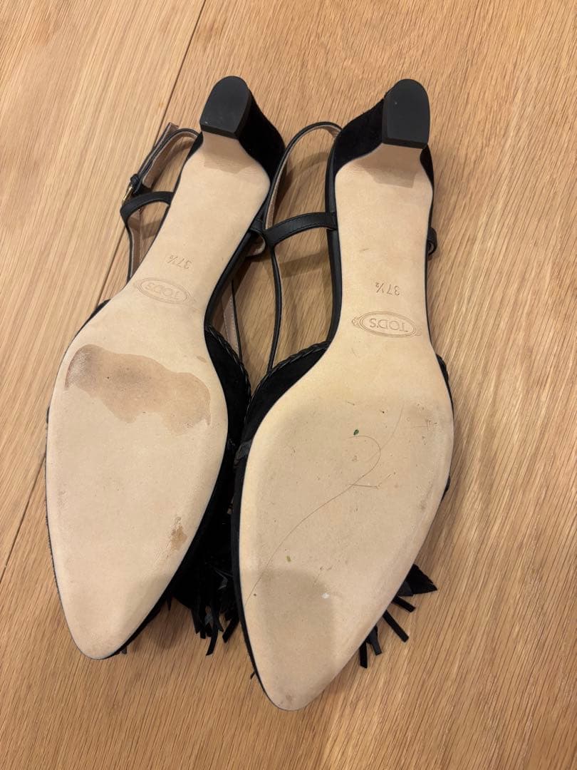 Tod's トッズ　ブラック　フラットシューズ　37 1/2