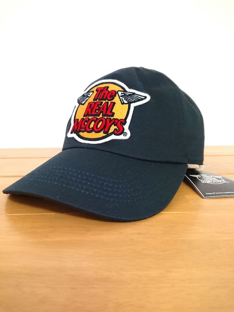 帽子 THE REAL McCOY'S LOGO BASEBALL CAP NAVY