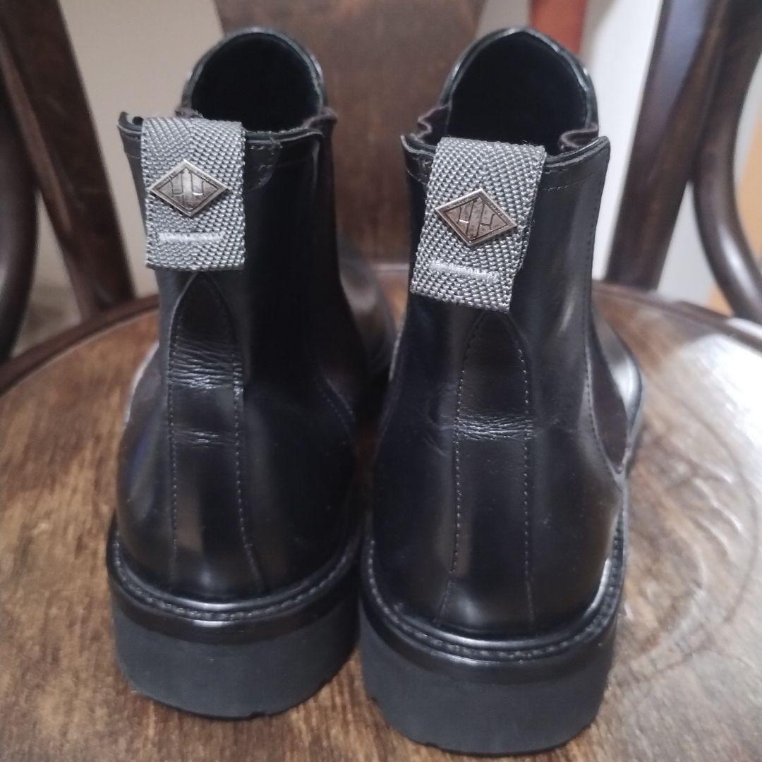 WHダブルエイチ干場さん愛用黒サイドゴアブーツ美品6Vibram菅原靴店Zソール