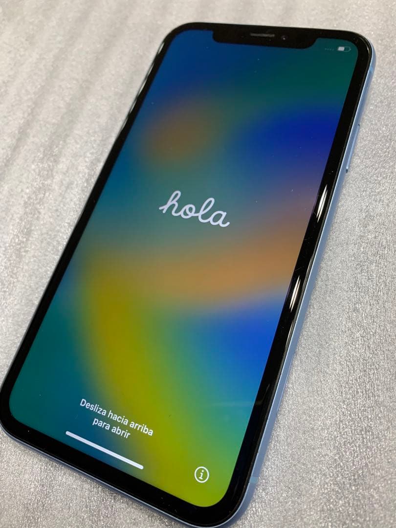 Apple iPhone XR ブルー 本体　香港版A2108 箱　備品付き