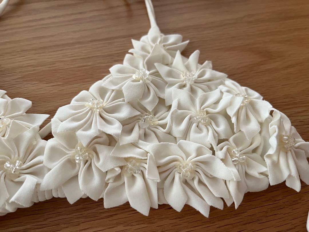 〈sugar〉【三愛】立体フラワービキニ　白