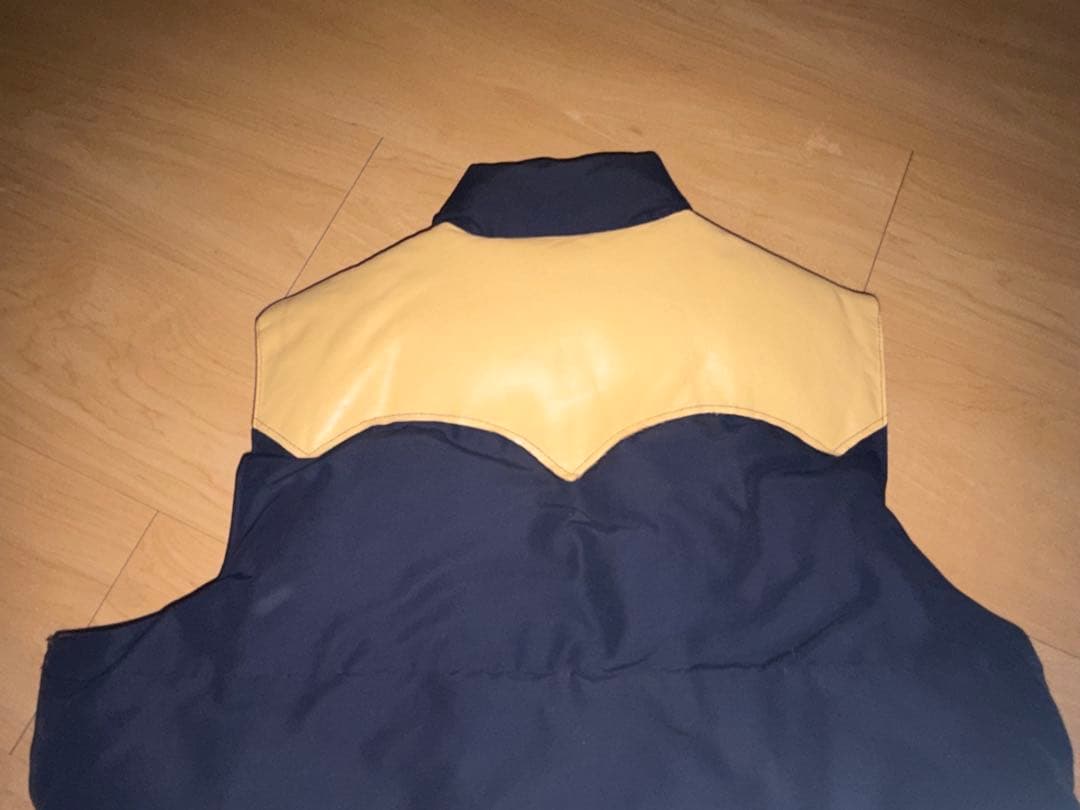 し*ん様 シュガーケーン　レザーヨークダウンベスト　東洋エンタープライズ　Mサイ