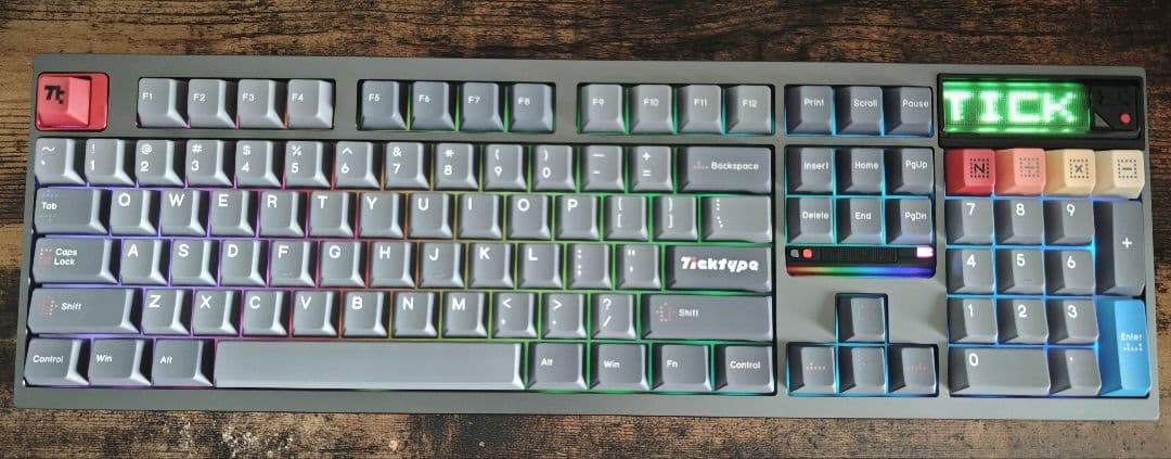 TickType DP104 グレー キーボード