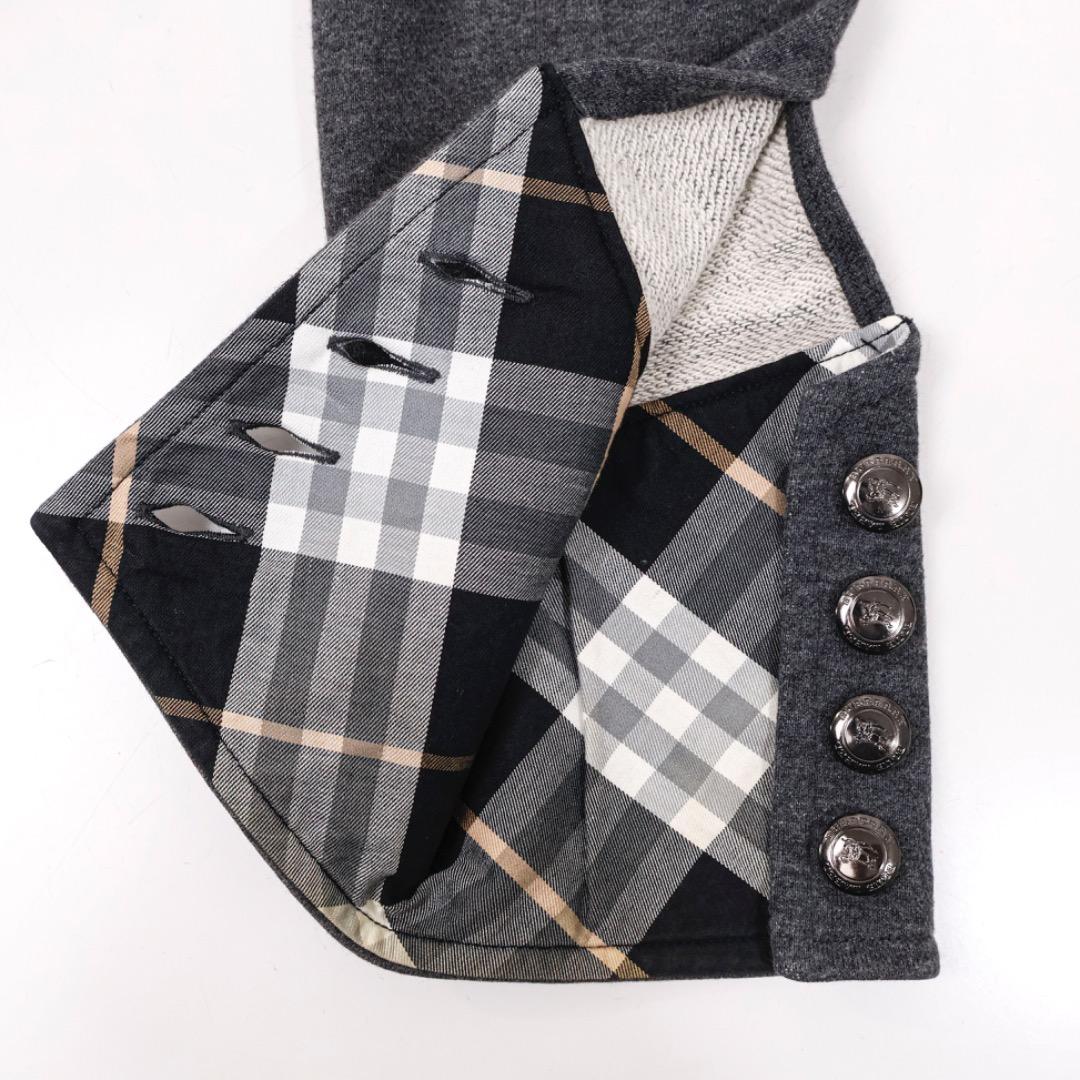 H3550-23◾️バーバリー　ダブルボタン　ピーコート風ジャケットノバチェック