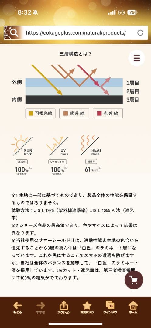 新品COKAGE+2段折りたたみ日傘　　ラテベージュ サマーシールド