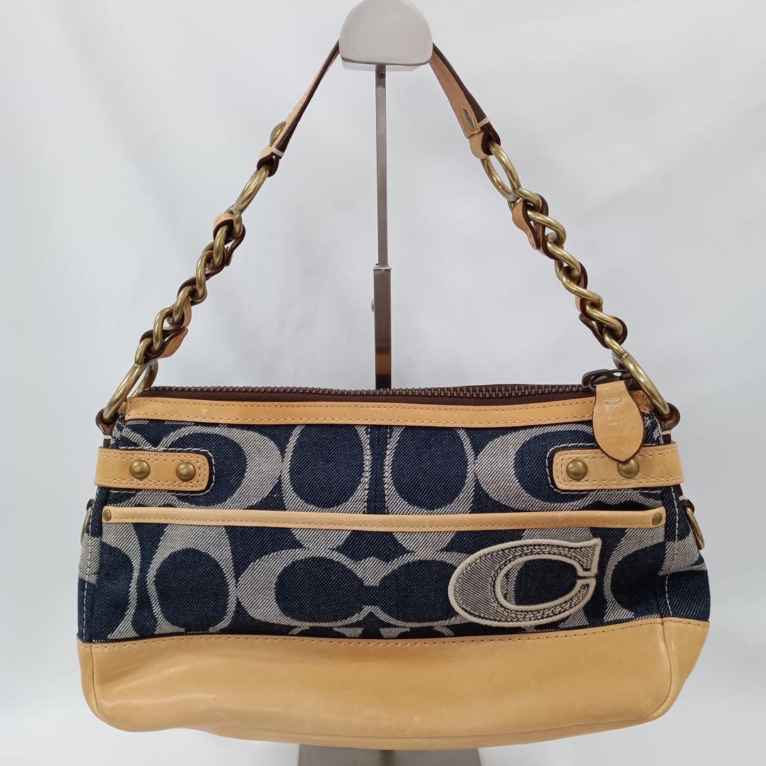 COACH コーチ　レガシー ターンロック デニム ワンショルダーバッグ