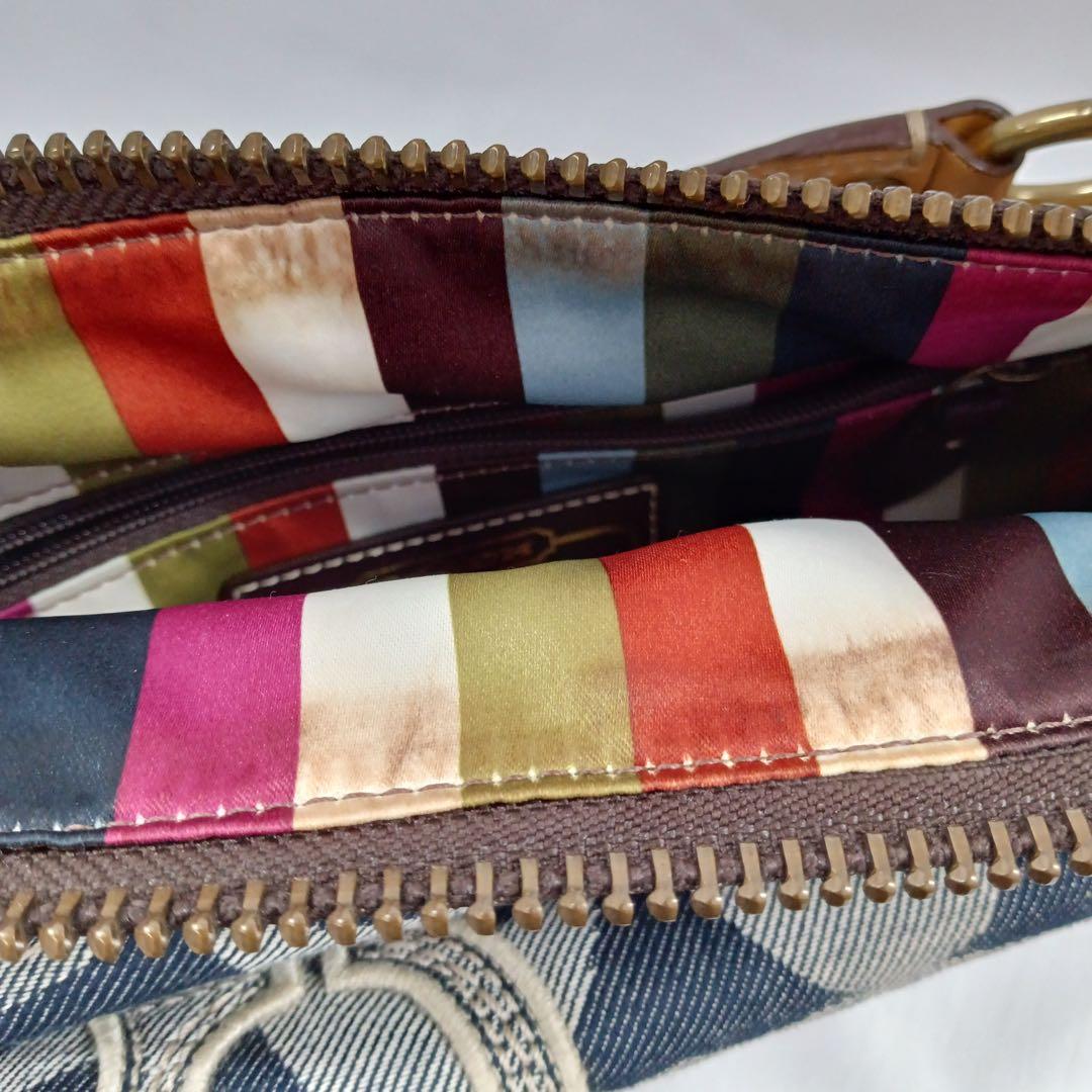 COACH コーチ　レガシー ターンロック デニム ワンショルダーバッグ