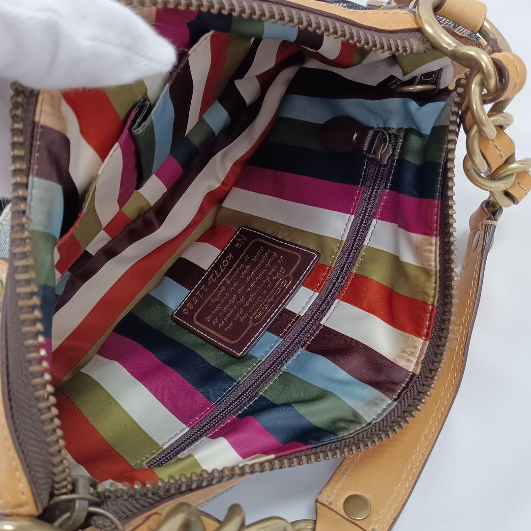 COACH コーチ　レガシー ターンロック デニム ワンショルダーバッグ