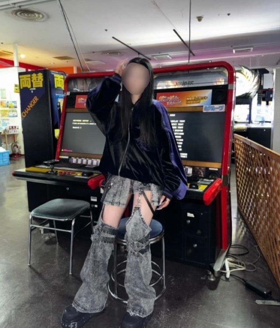 『REFLEM』ドラゴン刺繍ベロアスカジャン