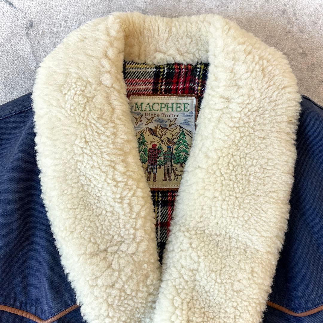 マカフィー グローブトロッター ダック地ムートンボア ハンティングジャケット青_