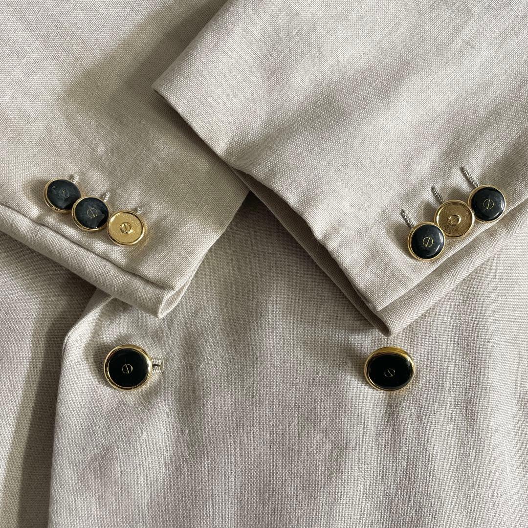 希少 ヴィンテージ dunhill 黒金ボタン ダブルスーツ ホワイトアイボリー