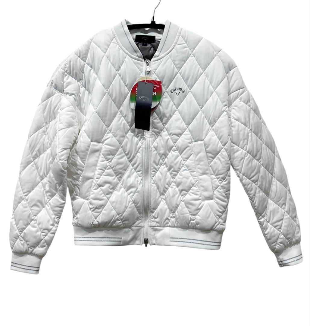 新品　キャロウェイ　スターストレッチ　フルジップ中綿ブルゾン ：Sサイズ：白