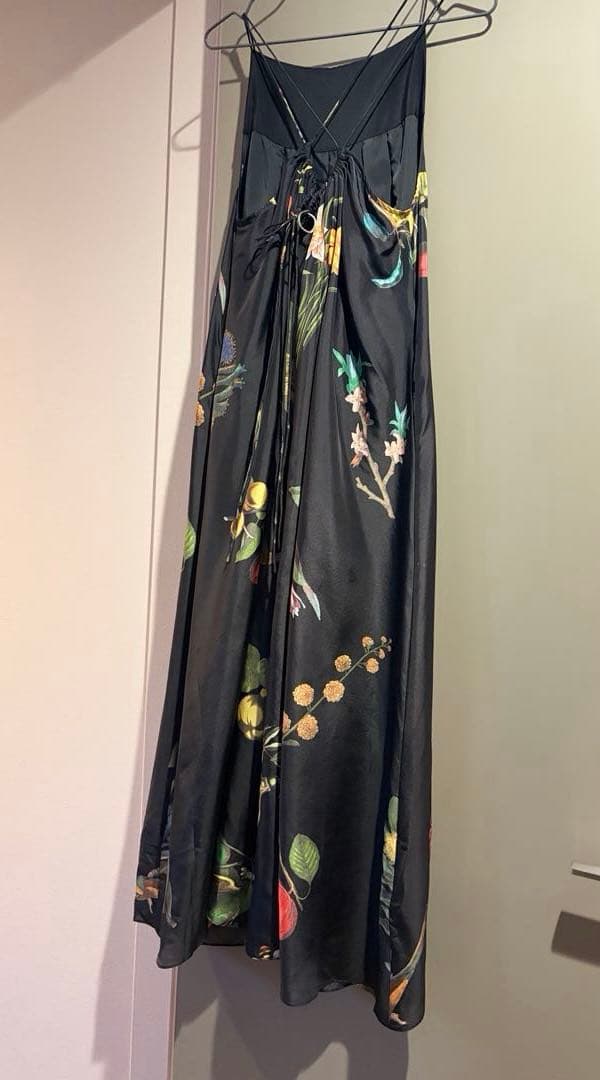 CABaN シルク HARVEST ロングワンピース ブラック