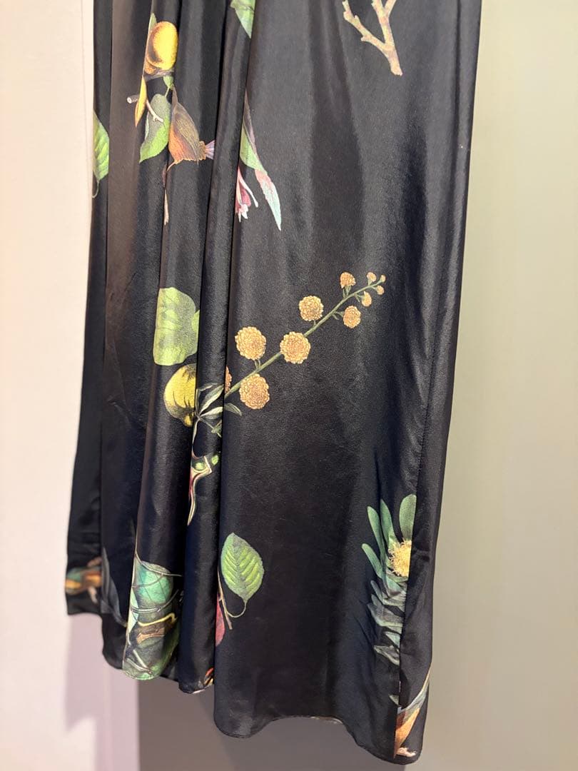 CABaN シルク HARVEST ロングワンピース ブラック