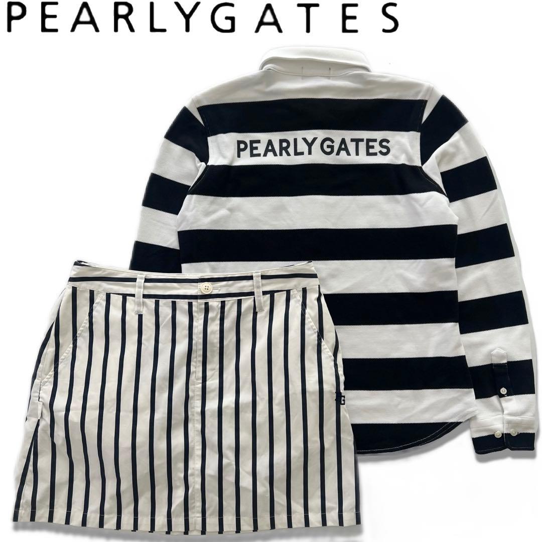 Pearly gates パーリーゲイツ　セットアップ　ストライプ　ボーダー　M