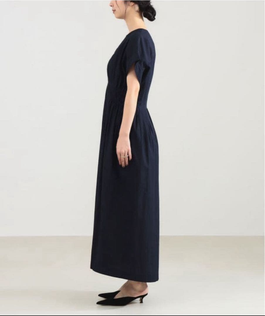 BEAMS別注 新作　ne Quittez pas ポプリン タック ワンピース