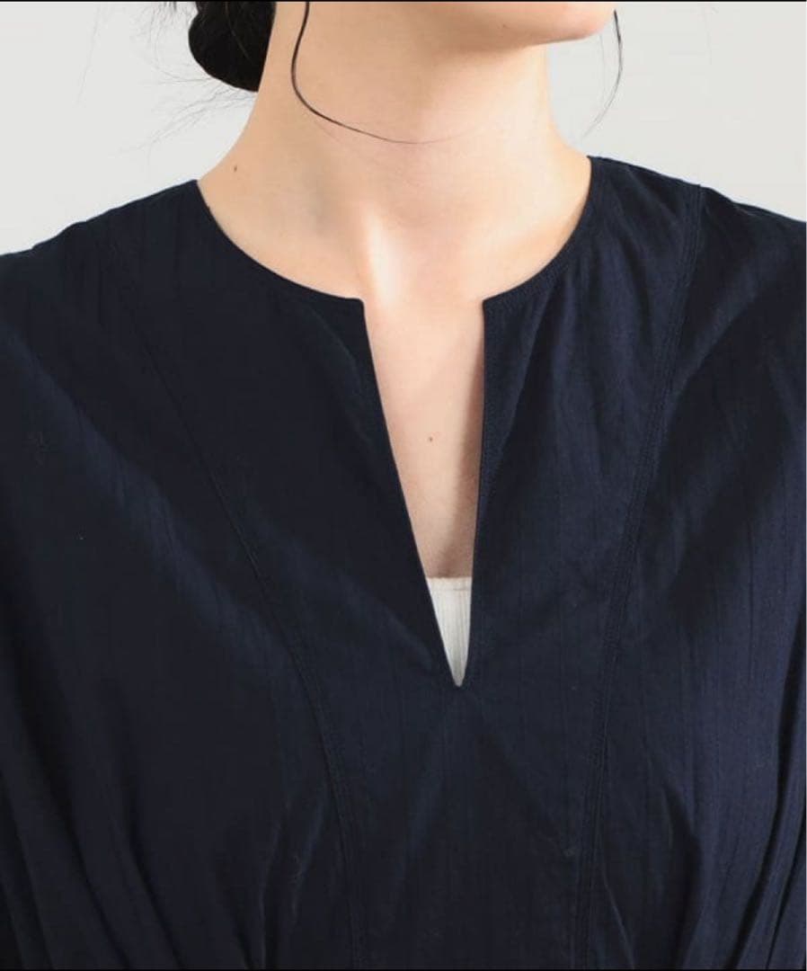 BEAMS別注 新作　ne Quittez pas ポプリン タック ワンピース