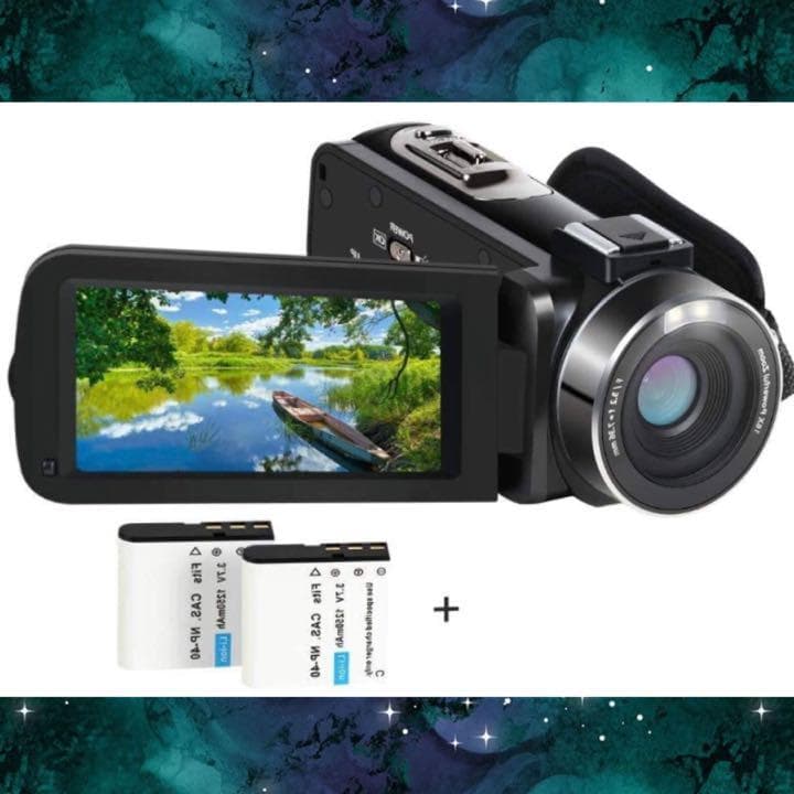 ❤高感度COMSセンサー搭載❣カメラライト内蔵で別途購入不要♪❤ビデオカメラ