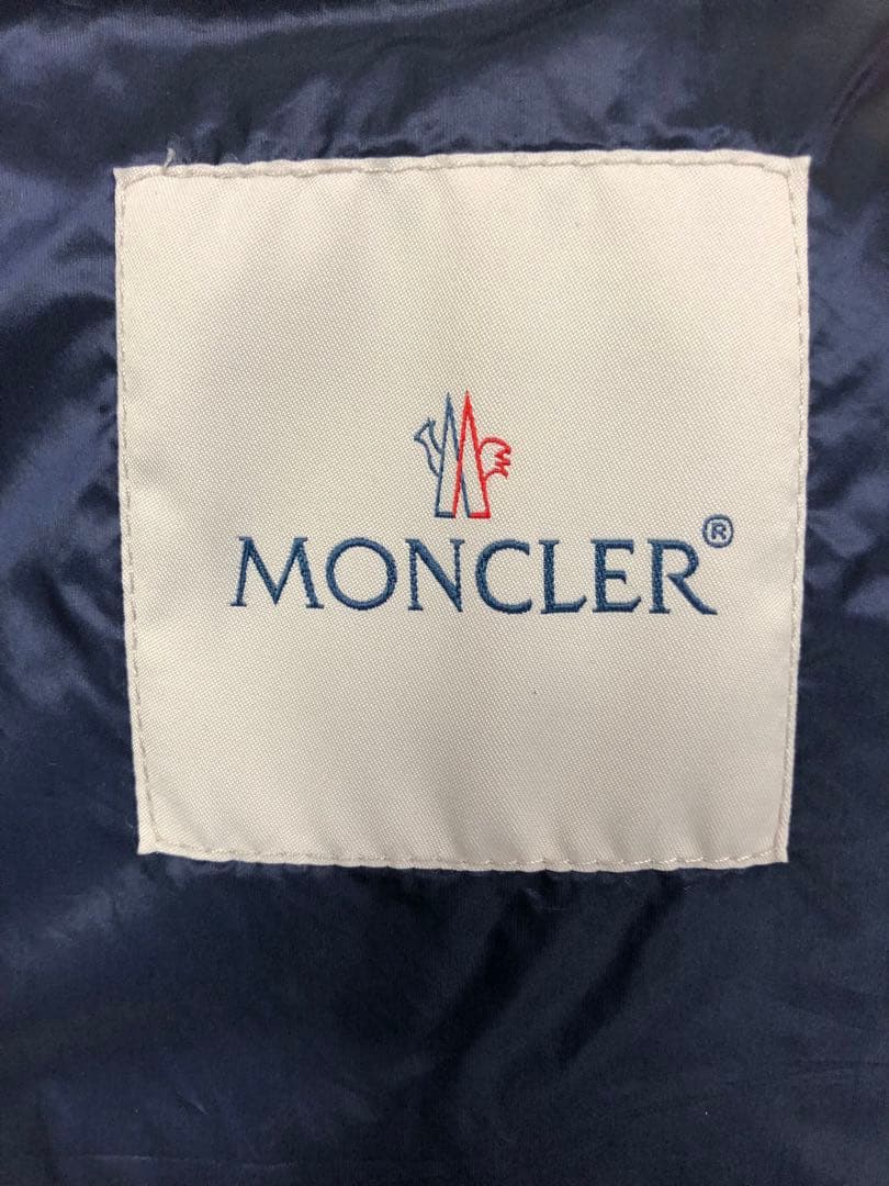 国内正規品　サイズ4 モンクレール　ダウンベスト フード付 ネイビー デニム