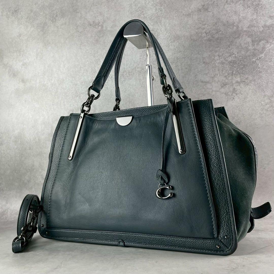 ✨美品✨コーチ　ドリーマー　ハンドバッグ　2way 斜めかけ　C金具　レザー　緑