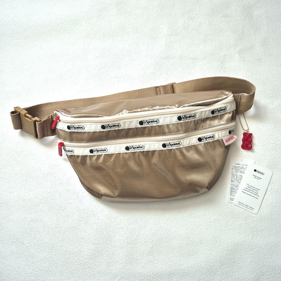 未使用級✨LeSportsac×HARIBO コラボ ゴールドボディバッグ