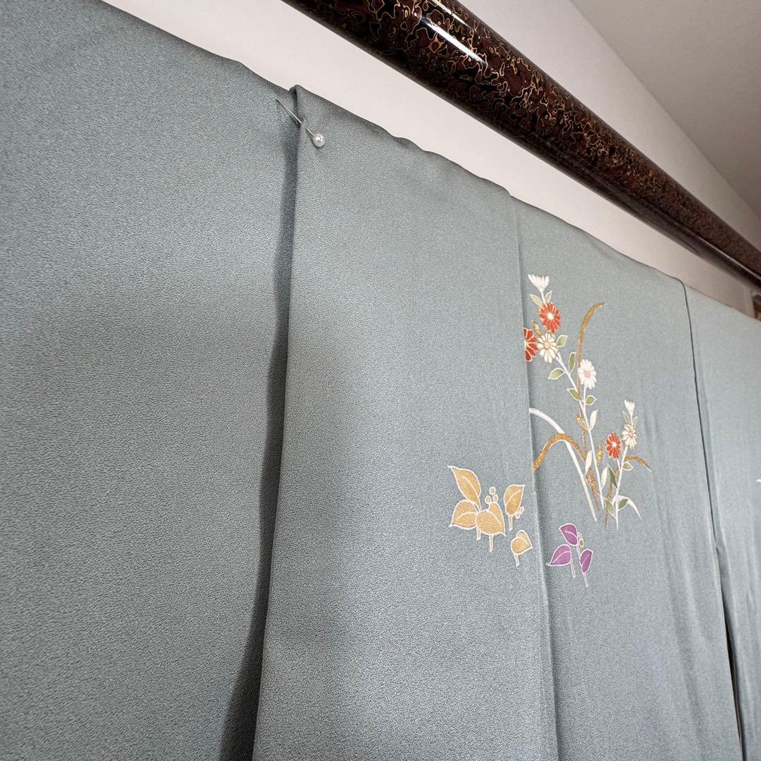 超美品　正絹　訪問着　着物　帯揚げ　帯締め　袋帯　辻ヶ花　4点　セット　156