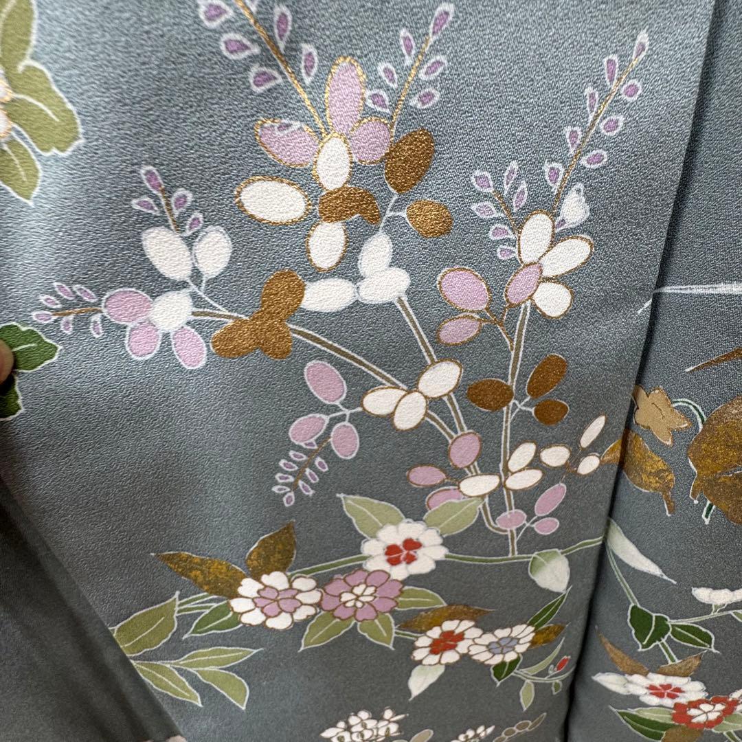 超美品　正絹　訪問着　着物　帯揚げ　帯締め　袋帯　辻ヶ花　4点　セット　156