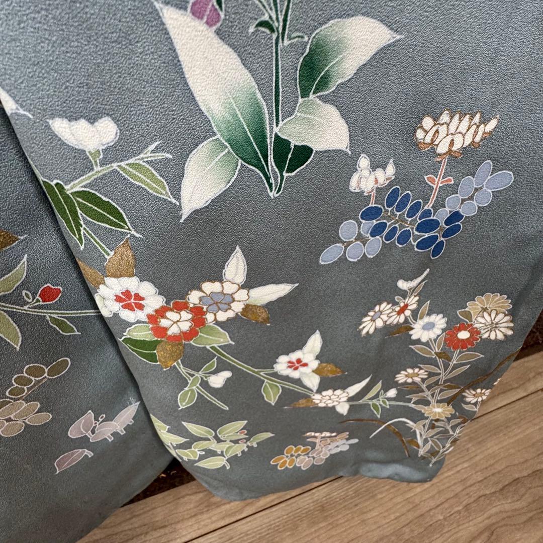 超美品　正絹　訪問着　着物　帯揚げ　帯締め　袋帯　辻ヶ花　4点　セット　156